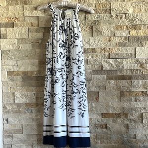 Soma Halter dress Navy & White- Size M
